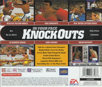 Knockout Kings (US) box cover back